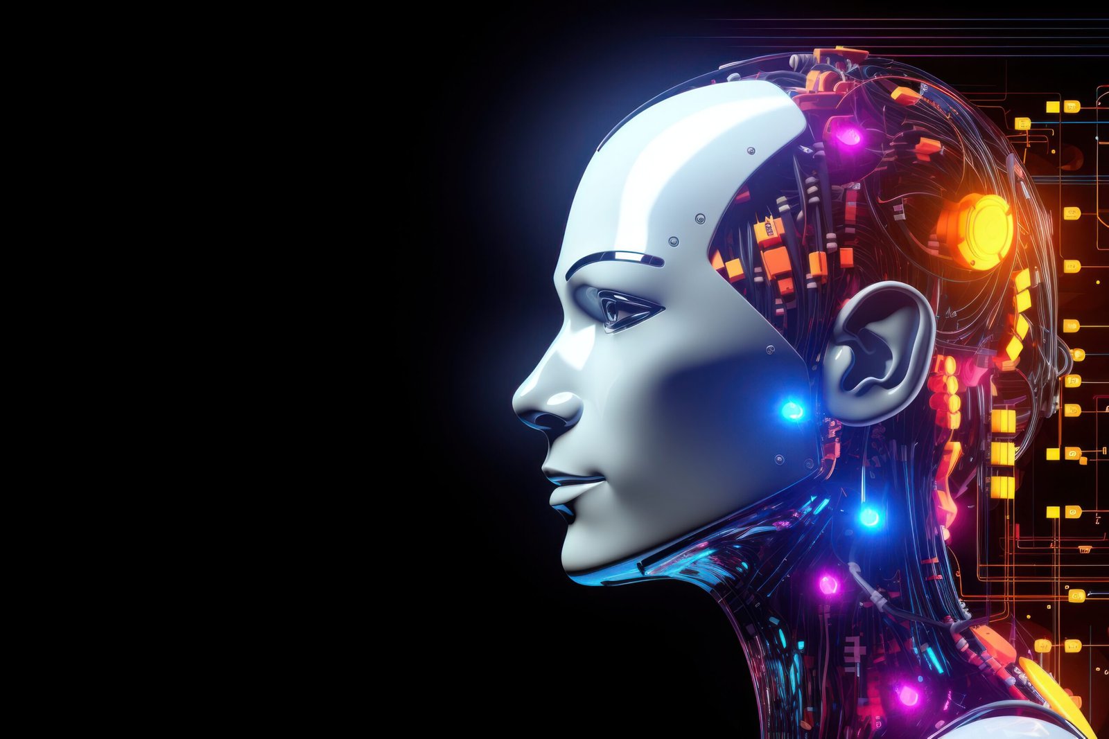 Artificial intelligence technology adult art.